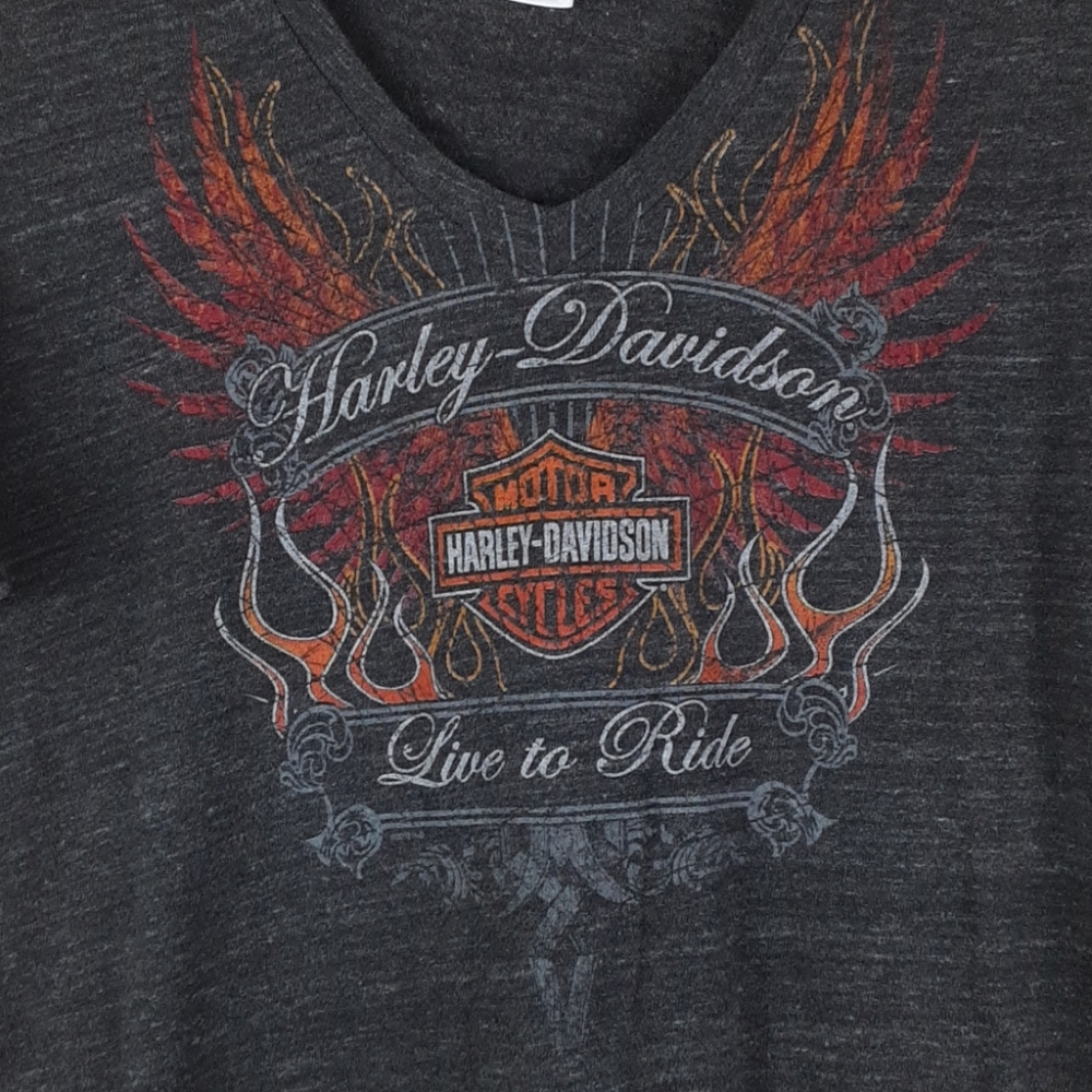 Harley-Davidson V-Neck Short Sleeve Graphic Tee